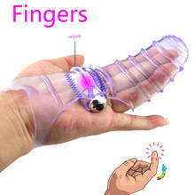 Silicone Finger Sleeve Vibrator G Spot Massage Clitoris Stimulate Flirting Female Masturbator Sex Toys For Women Adult Products 2024 - buy cheap