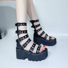 block heel shoes chunky sandals Casual Shoes platform summer sandals wedges gladiators summer sandals women punk casual sandals 2024 - buy cheap