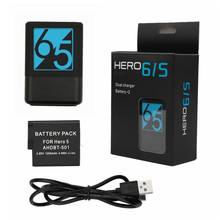 Cargador doble de batería de iones de litio para Go Pro 501, caja de almacenamiento de batería, estuche de carga para GoPro Hero8 Hero 5 6 7, Accesorios Negros 2024 - compra barato