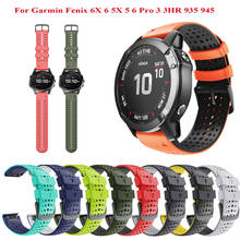 Correa de silicona deportiva para reloj Garmin Fenix 6X 6 Pro 5X 5 Plus 3 3HR 935, de 22 y 26mm, de liberación rápida y fácil ajuste 2024 - compra barato