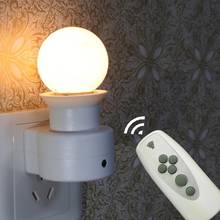 Luzes led de controle remoto inteligente, lâmpada de cabeceira para quarto, tomada de parede com luz noturna + mudança de tempo e configuração de três modos de escurecimento 2024 - compre barato