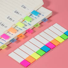 100 folhas papelão fluorescente autoadesivo em duas cores, notas pegajosas, acessórios de escritório, bloco de notas 2024 - compre barato