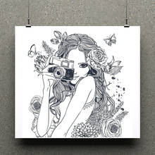 AZSG красивая девушка бабочка цветок силиконовые прозрачные марки для скрапбукинга DIY картинки/открытки, декоративные штампы для поделок 2024 - купить недорого