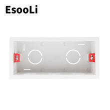 EsooLi-Cassette trasero para Interruptor táctil de luz de pared y enchufe USB, caja de Montaje interno de 144mm x 67,5mm, color blanco de gran calidad, 154mm x 72mm 2024 - compra barato