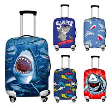 Nopersonality Shark Print Travel Luggage Suitcase Protective Cover Trolley Baggage Bag Cover Thick Elastic Case For Suitcase 2024 - buy cheap