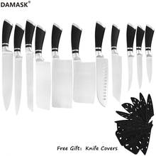 Damasco-Juego de Cuchillos de Cocina japonés de acero inoxidable 3Cr13, cuchillas afiladas, antideslizantes, juego de cuchillos de cocina 2024 - compra barato