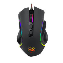 Redragon m607 wired gaming mouse rgb backlight ergonômico 8 botões programável 7 modos de luz de fundo 7200 dpi para windows pc gamers 2024 - compre barato