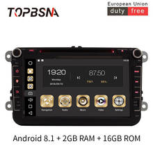 TOPBSNA-reproductor de DVD para coche, reproductor Multimedia estéreo para coche, Android 8,1, para Volkswagen, Skoda, Passat B6/B7/CC, Polo, Golf, Sharan, Caddy, Bora 2024 - compra barato