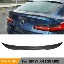 Car Rear Trunk Spoiler Wing for BMW X4 F26 2014 - 2017 For X4 G02 2014 - 2020 Rear Trunk Boot Lip Wing Spoiler Carbon Fiber 2024 - buy cheap