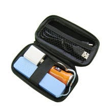 Estuche de almacenamiento elíptico portátil EVA, bolsas para cargadores USB de teléfono móvil, Cables, auriculares, Mp3, Mp4, estuche de viaje 2024 - compra barato