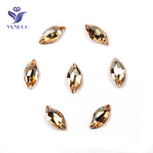 YANRUO 3254 Leaf Crystal Golden Shadow Rhinestones Sew On Stones Crystal Dress Clothes For Sewing Rhinestone 2024 - buy cheap