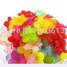 Fashion Plastic Loose Beads Mixed Color Acrylic Flower Beads DIY Loose Beads 50 pieces xzb111 2024 - buy cheap