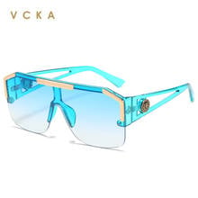 VCKA-gafas de sol clásicas cuadradas de gran tamaño para mujer, anteojos de sol femeninos a la moda, con degradado Vintage, con UV400, 2021 2024 - compra barato