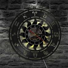 Astronomy Time Wall Clock Zodiac Home Decor Astrology Vinyl Record Wall Clock Zodiac Wall Watch Astronomers Gift 2024 - buy cheap