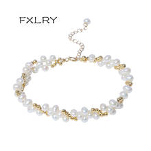 FXLRY-pulsera ajustable trenzada de perlas naturales para mujer, Original, hecha a mano, joyería 2024 - compra barato