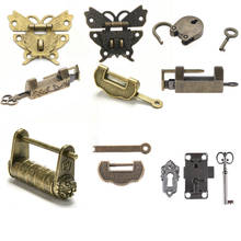 Zinc Alloy Antique Old Vintage Style Mini Padlock Small Luggage Box Key Lock Home Usage Hardware For Wooden Suitcase Drawer 2024 - buy cheap