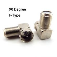 2/4/10pcs 90 Degree F-Type Male to Female Plug Connector TV Aerial Antenna Right Angle Adapter Plug To Socket Coax Cable 2024 - buy cheap