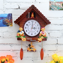 Retro Vintage Wooden Cuckoo Clocks Handcraft Carving Living Room Wall Clock Swing Timer Alarm Clocks Interiors Decoration Tools 2024 - buy cheap