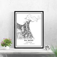 Da Nang map print poster canvas | Da Nang Street map | Vietnam city map print poster canvas 2024 - buy cheap