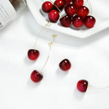 Romantic Cute Stud Earring For Women Handmade New Arrival 2 Color Acrylic Cherry Earring Handmade Date Gift Jewelry 2024 - buy cheap