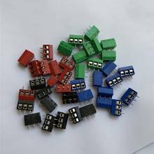 20PCS/LOT KF301-3P KF301-5.0-2P KF301 Screw 2Pin 5.0mm Straight Pin PCB Screw Terminal Block Connector Blue / green/Red / Black 2024 - buy cheap