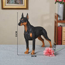 Модель животного, высокая имитация, модель Doberman, собака для 12 'экшн-фигурки, сцена тела, аксессуар 2024 - купить недорого