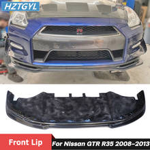 T Style Carbon Fiber Material Front Bumper Lip Chin For Nissan GTR R35 Car Tuning 2008-2013 2024 - buy cheap