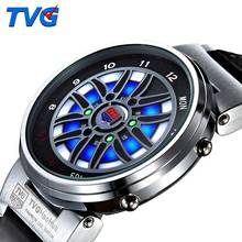 TVG Men Watches Creative Design Car Wheel Led Disply Analog Digital Watches Men Sports Watches 30M Waterproof montre homme 2024 - buy cheap