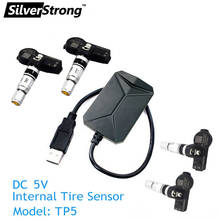 SilverStrong TPMS USB Tire Alarm Auto Tire Pressure Monitoring System 4 Tire Sensors Temperature for Android Car DVD 2024 - купить недорого