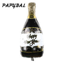 10/30/50pcs Large Champagne Wine Bottle Happy New Year Anniversary Party Foil Balloons Decoration Gift Inflatable Air Balloon 2024 - buy cheap