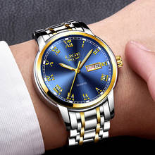 Relógio feminino quartz dourado, relógio de pulso à prova d'água com caixa 2024 - compre barato