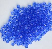 Blue 8mm 144pcs/Lot Chinese Top Quality Crystal Bicone Beads Free Shipping 2024 - buy cheap