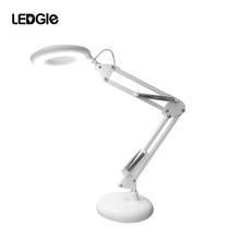 LEDGLE 5W 3X Desk Lamp Adjustable LED Magnifier Lamp Multi-purpose Table Lamp White For Bedroom Living Room 2024 - buy cheap