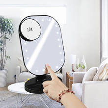 20-LED Makeup Mirror with 10X Magnifier 180 Degree Rotation Dimmable Touch Sensing Makeup Mirror Portable Beauty Make Up Mirror 2024 - buy cheap