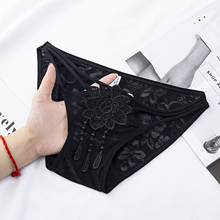 Flower Embroidery Lace Panties Women's Underwear Hollow Out Sexy Thongs Sexy Low Waist Briefs Female Lingerie Cotton Underpants 2024 - buy cheap