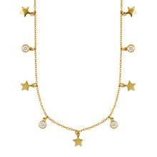 Canner star colar de prata esterlina 925, colar com diamante exclusivo, 18k de ouro 2020, joia para mulheres, colar de bijuterias 2024 - compre barato
