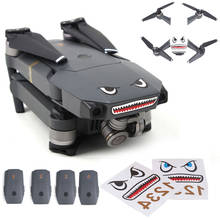 2 Sets Camera Drone Body Skin Cool Shark Face 3M Decals Battery Number Sticker for DJI MAVIC Mini/PRO/Spark/2/AIR 3M Stickers 2024 - buy cheap