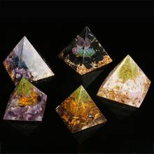 Reiki Orgonite Pyramid Amethyst Crystal Sphere With Obsidian Natural Cristal Stone Orgone Energy Healing Home Decoration Crafts 2024 - buy cheap