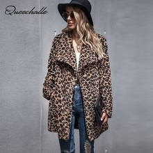 Женское длинное плюшевое пальто, коричневая леопардовая куртка из искусственного меха, теплая верхняя одежда, зима 2021 2024 - купить недорого