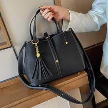 2021 The New Women Bag Vintage tassel Casual Tote Top-Handle Women Messenger Bags Shoulder student Handbag Purse Wallet Leather 2024 - buy cheap