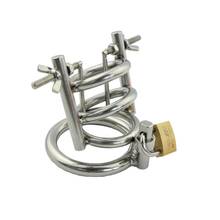 Stainless steel Male metal penis cage Birds chastity device bondage cock ring locking CB6000 sex toys for men 2024 - buy cheap