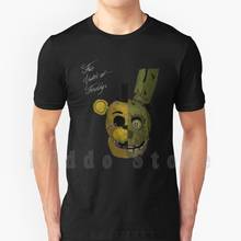 Camiseta Fnaf 3 Diy de gran tamaño, 100% algodón, Fnaf Five Nights At Spring Trap, color dorado aleatorio 2024 - compra barato