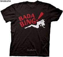 Camiseta negra para hombres adultos, camisa de dibujos animados de serie de Tv de la Mafia italiana, los Sopranos Bada Bing, sbz3501, novedad de verano 2024 - compra barato