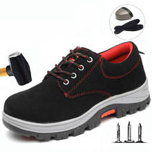 Zapatos de seguridad a prueba de trabajo para hombre, calzado antideslizante y resistente al desgaste, transpirable, desodorante 2024 - compra barato