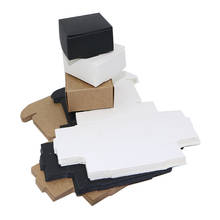 Маленькая коробка из крафт-бумаги, картонная коробка ручной работы для мыла, Подарочная белая коробка из крафт-бумаги, черная коробка для упаковки украшений 2024 - купить недорого
