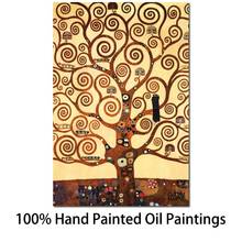 Ouro pintura a Óleo de Gustav Klimt Árvore da Vida Friso Stoclet reprodução Artesanal de Alta qualidade 2024 - compre barato