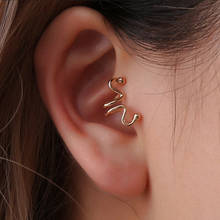 1pc Non Piercing Curved Ear Cuff Silver Color Clip Earrings For Women Single Earring Punk Rock Earcuff Ear Clip Jewelry 2024 - buy cheap