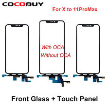 Cristal Original del Sensor del digitalizador del Panel táctil LCD con película OCA juntos para iPhone X XS Max 11 Pro Max, piezas de reparación de cristal de pantalla 2024 - compra barato