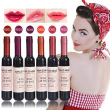 Labios con forma de botella de vino tinto, brillante, rosa, Sexy, resistente al agua, tinte de labios hidratante, cosmético 2024 - compra barato