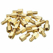 50pcs M4 6+6mm Female Male Thread Brass Hex Standoff Spacer Screws PCB Pillar 2024 - buy cheap
